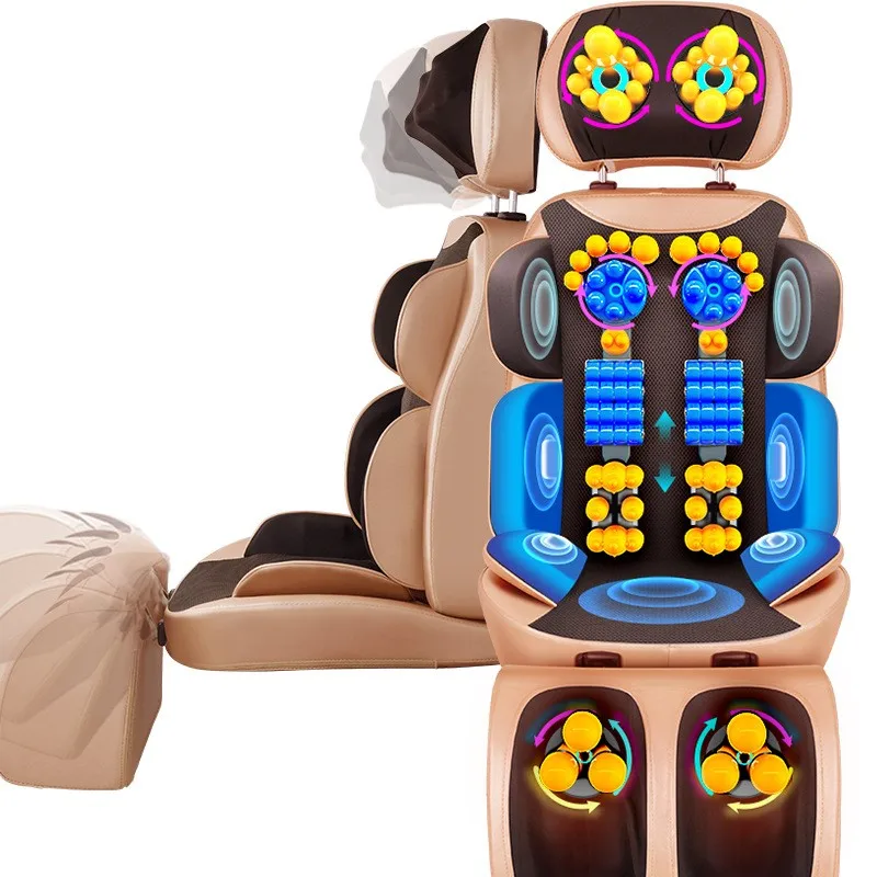 Multi-functional household massage chair cushion body back waist massager massage cushion for leaning on of electric heating