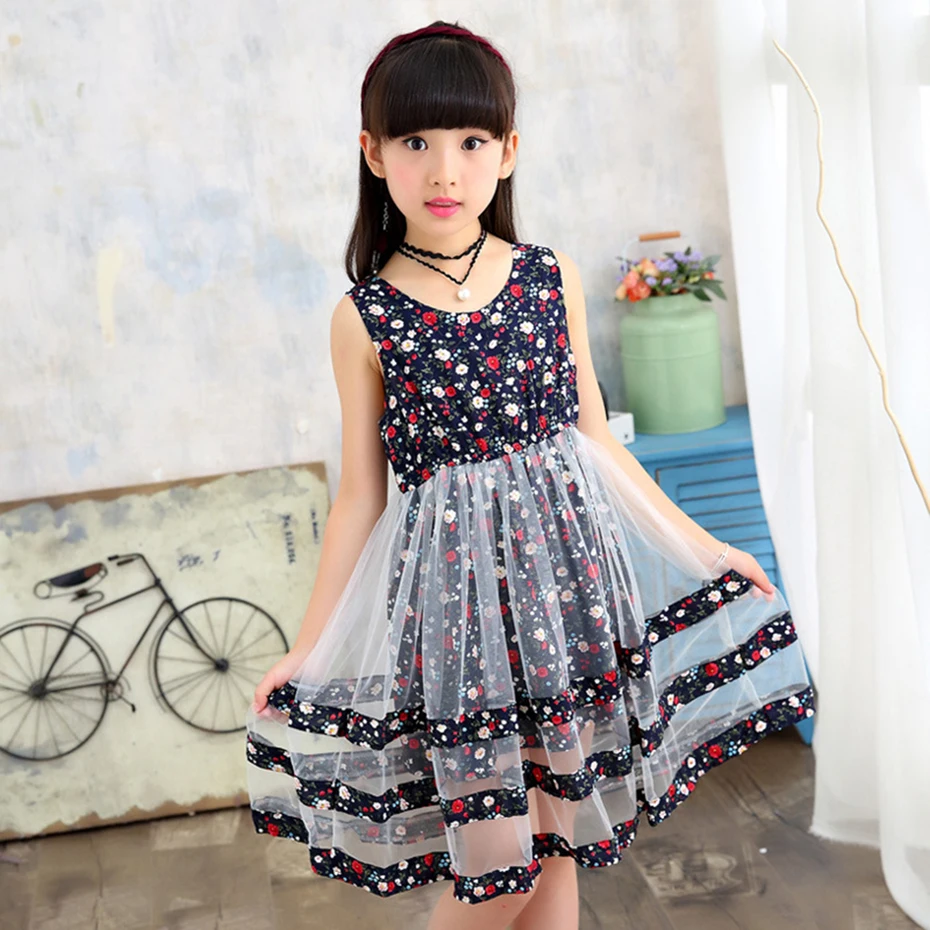 

Summer Dresses For Girls Sleeveless Girls Floral Dress Big Girls Dresses Teenage Summer Clothes For Girls 6 8 10 12 13 14 Year