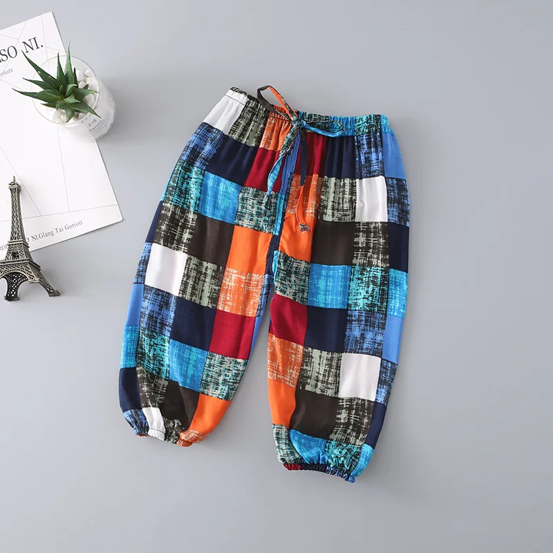 LEAPPAREL/ г., штаны для мальчиков и девочек с фонариком эластичная резинка на талии, принт змеиной кожи, повседневная одежда для детей