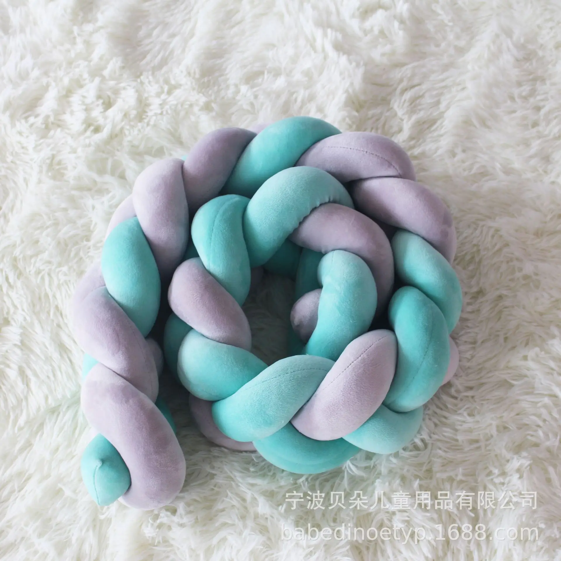 

Baby Newborn Bed Bumper Long Knot Braid Pillow Baby Handmade Knot Baby Safety Protection Crib Infant Room DecoYBD013