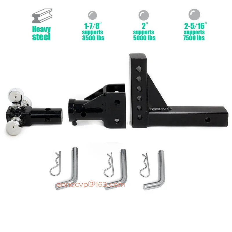 adjustable tri-ball mount hitch