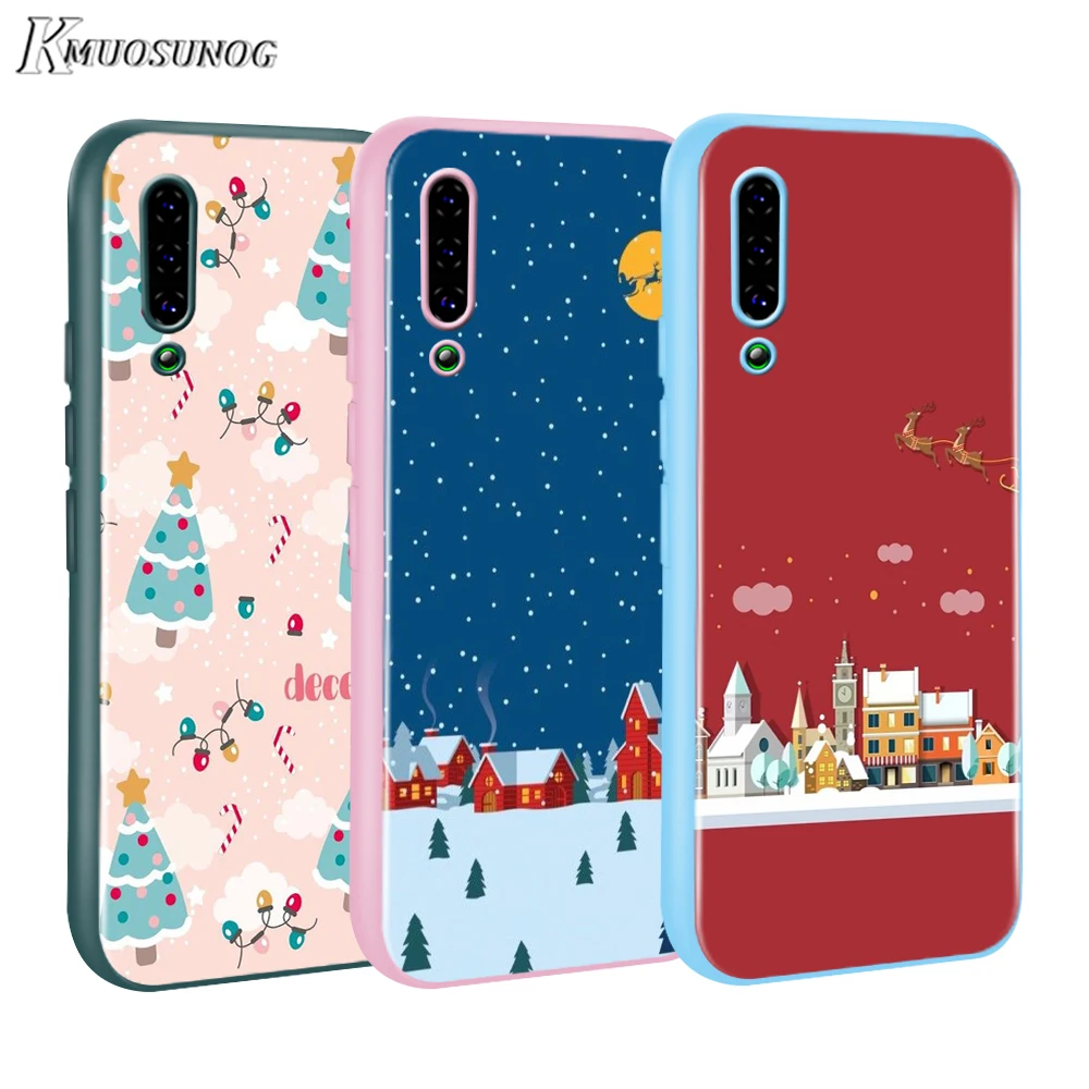 

Merry Christmas Baseus Candy Color Cover for Xiaomi Mi NOTE 10 9 8 Pro 9T SE A1 A2 A3 CC9 SE Lite F1 Phone Case