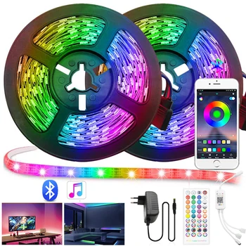 

Led Strip 12V Bluetooth Music SMD2835 5050 LED Strip Light RGB Flexible Ribbon fita 5M 10M 15M 20M Luminous Tape Led Light car