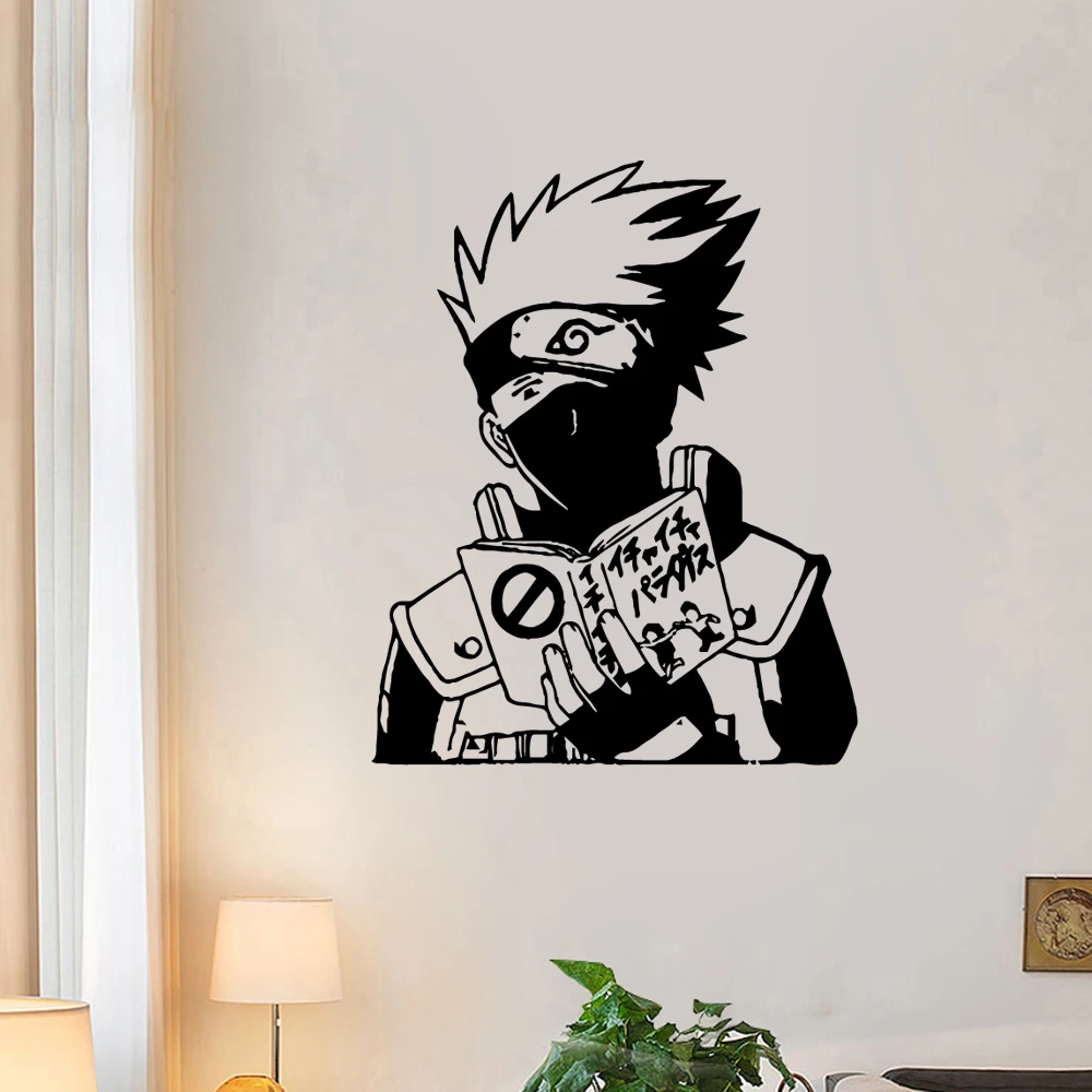Наклейка на стену в европейском стиле Kakashi съемная Настенная для гостиной