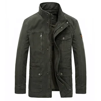 

Men Medium Length Money Tooling Jacket Middle Age Big Code Loose Top Thin Section Autumn Leisure Coat Male