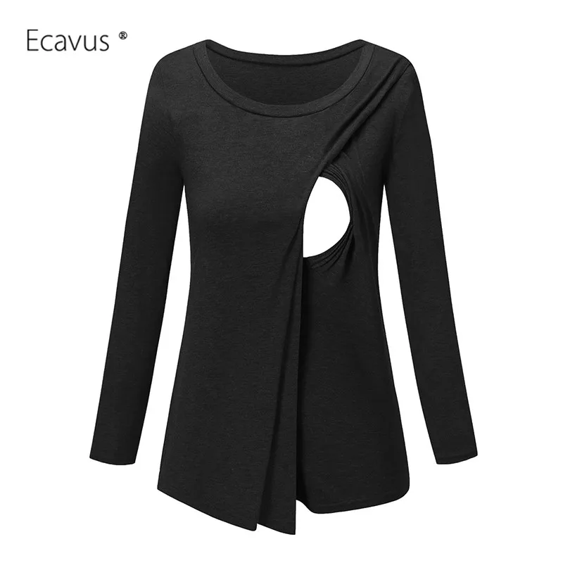 Womens Long Sleeve Breastfeeding Clothes Pregnant Blouses Nursing Tops Maternity Clothes Pregnancy Loose Shirt Casual Clothing