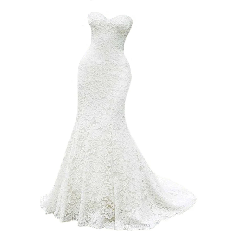 NBW108 Robe De Mariage Русалка Кружева свадебное платье Свадебные платья для любимой Невесты Простой vestido de noiva на заказ