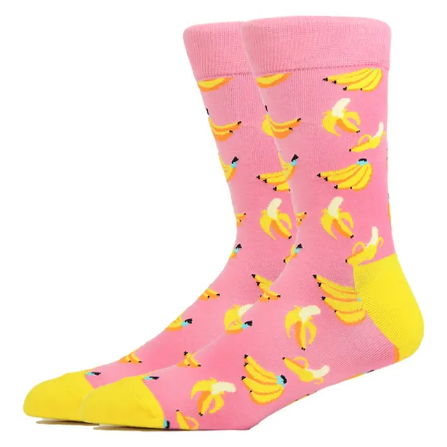 Burger Pizza Sushi Males Socks Fashion Cute Series Korean Harajuku Cartoon Funny Women Happy Cotton Cool Middle Tube Socks HK11045-2