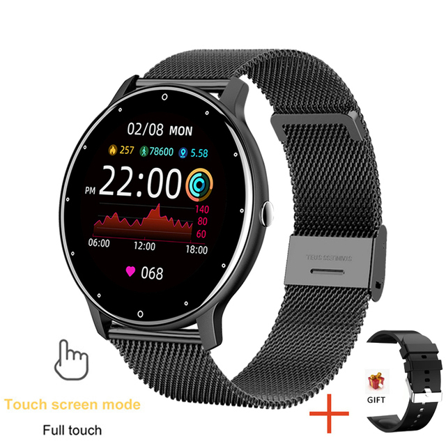 New Bluetooth Call Smart Watch Men Full Touch Sport Fitness Watches Waterproof Heart Rate Steel Band Smartwatch Android iOS