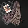 2022 Winter Women Scarf Fashion Solid Soft Cashmere Scarves for Lady Pashmina Shawls Wrap Blanket Bandana Female Foulard Tassel ► Photo 2/6