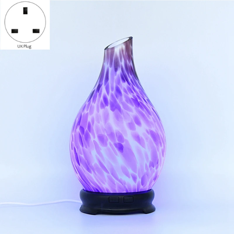 

120Ml Home Decoration Glass Aromatherapy Machine Humidifier Ultrasonic Diffuser Instrument Essential Oil Fragrance Lamp UK Plug