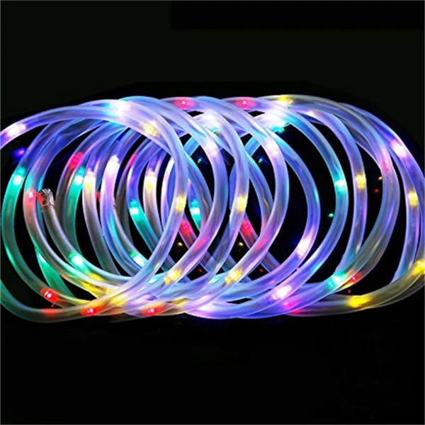 Colorful 100 светодиодный гирляндовый свет, сказочные Рождественские огни, уличные водонепроницаемые гирлянды на веревочной трубке, солнечные лампы, гирлянды, вечерние, свадебные, праздничные украшения - Испускаемый цвет: Colorful