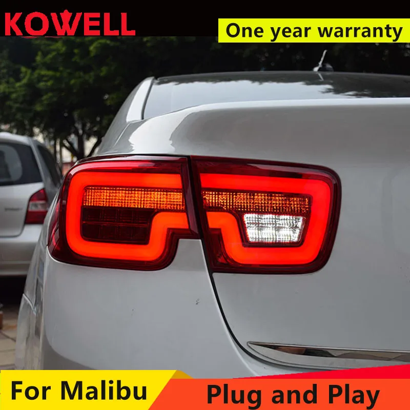 red Автомобильный стильный задний светильник для Chevrolet Malibu задний светильник 2011- задний светильник s светодиодный задний фонарь DRL+ сигнал+ тормоз+ задний светильник - Цвет: red