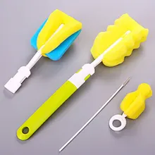 Бутылочная щетка губка пластиковая стеклянная чашка для молока воды Чистящая Щетка для бутылочки для кормления Соска-пустышка щетки для соски