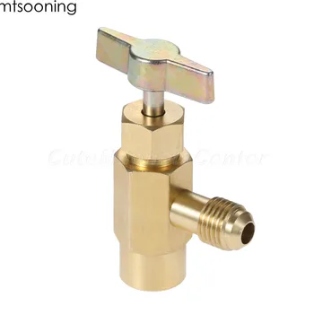 

mtsooning Self-sealing Refrigerant Can Bottle Opener 1/4" SAE Thread Adapter R-134a Refrigerant Can Bottle Tap Opener Valve