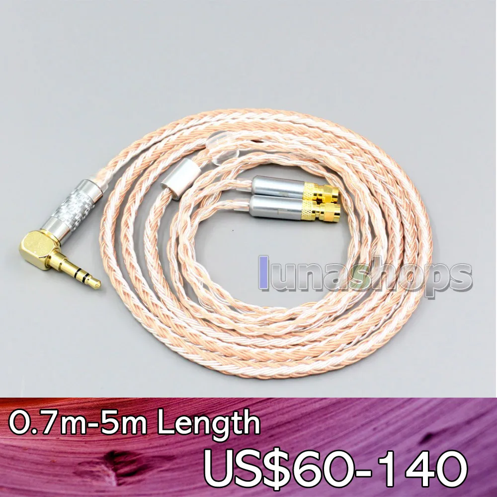 LN006403 3 5 мм 2 4 сбалансированный 16 Core OCC серебро смешанные кабель для наушников HiFiMan