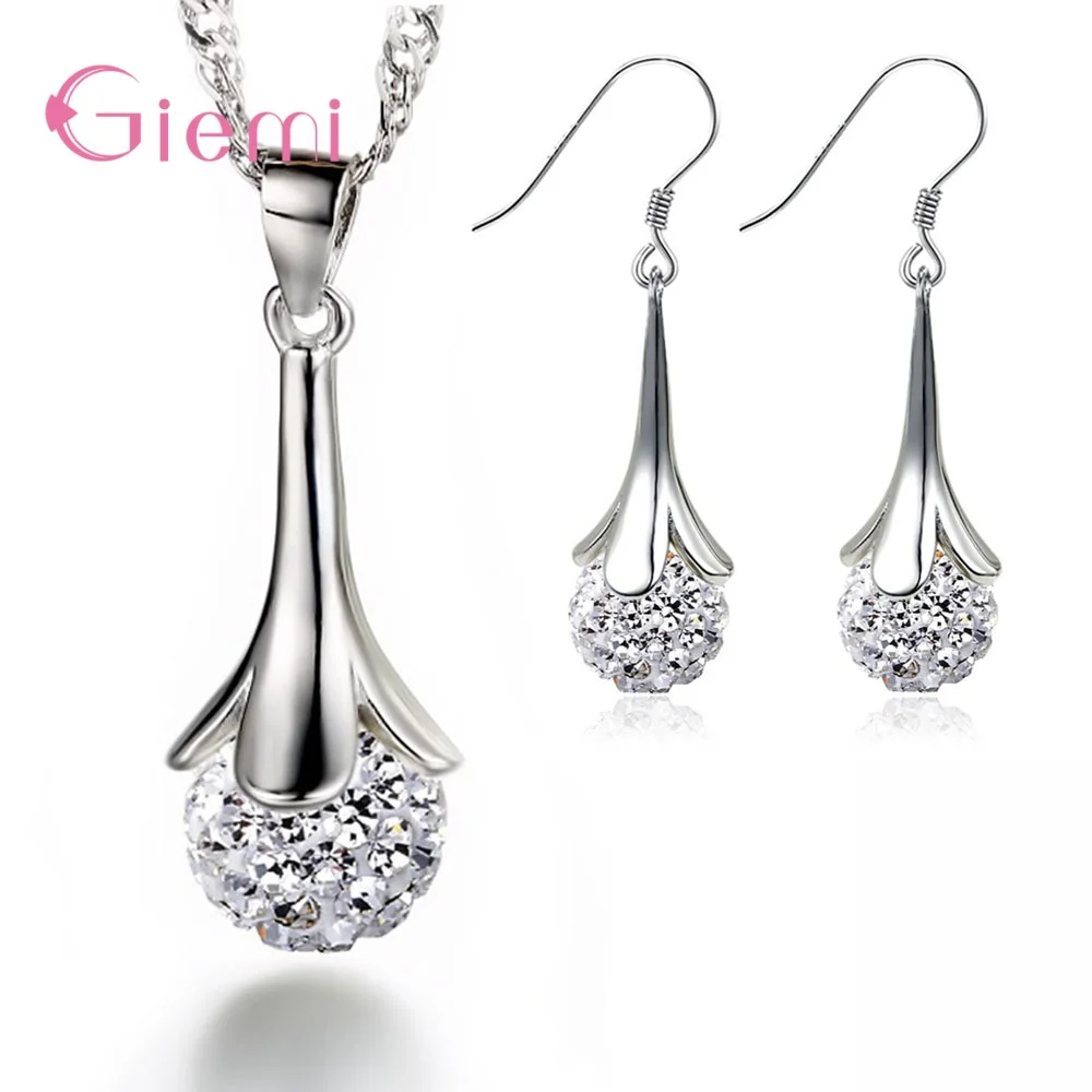style 3 925 пробы Серебряный Свадебный комплект ювелирных изделий, дизайнерский кулон в виде листа, ожерелье, серьги-кольца, CZ Кристалл, для женщин, вечерние, для помолвки - Окраска металла: style 3
