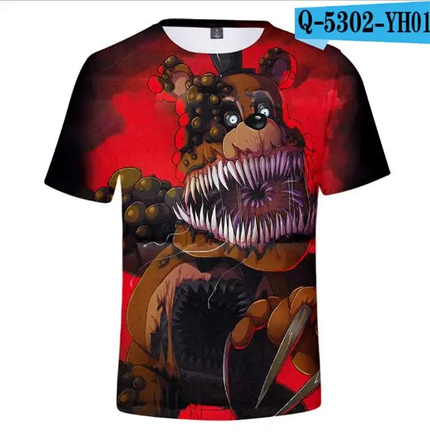 Fnaf/футболка с 3D принтом Новинка года, футболка FNAF для мальчиков летняя уличная футболка s Five Nights at Freddy's топы с аниме, мужская одежда - Цвет: 3d-dt883