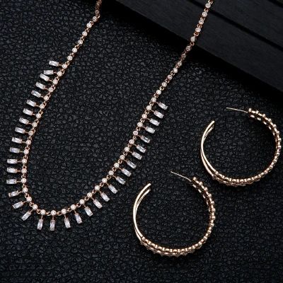 14kgold white 2pcs Роскошное ожерелье в форме шара, Набор браслетов, модный Дубай, серебряные Свадебные Ювелирные наборы для женщин, свадебные brincos para as mulheres N0421 - Окраска металла: 14kgold white 2pcs