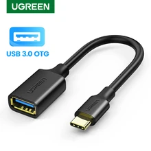 Ugreen USB C к USB адаптер Тип C OTG USB кабель C штекер USB 3,0 A женский кабель адаптер для MacBook Pro samsung S9 USB-C OTG