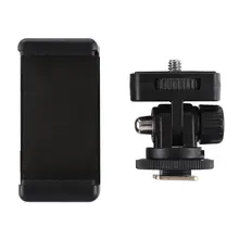^#Cheap 1/4 Inch Screw Thread Cold Shoe Tripod Mount Adapter With Phone Clamp Camera Stand Adapter Camera Accessories ^#Cheap 1/4 Inch Screw Thread Cold Shoe Tripod Mount Adapter With Phone Clamp Camera Stand Adapter Camera Accessories
