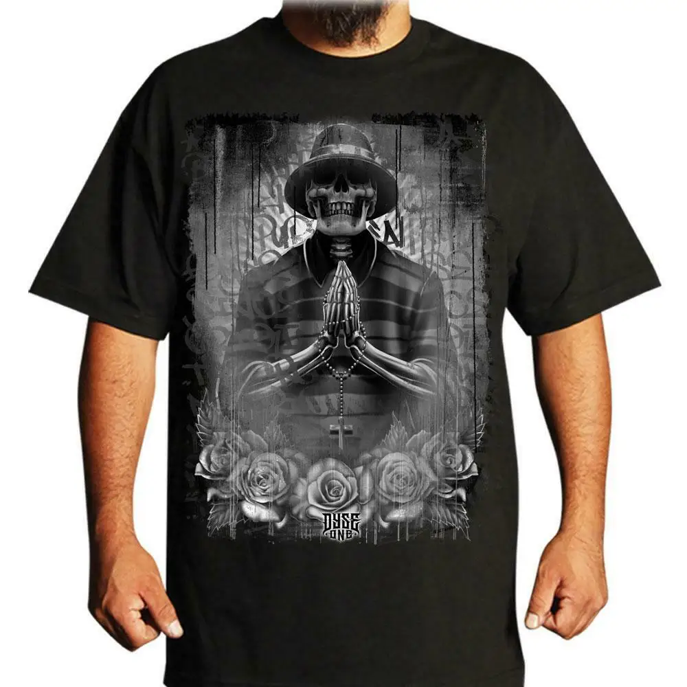

GANGSTER PRAYER MENS SHIRT DYSE ONE CHICANO TATTOO ART