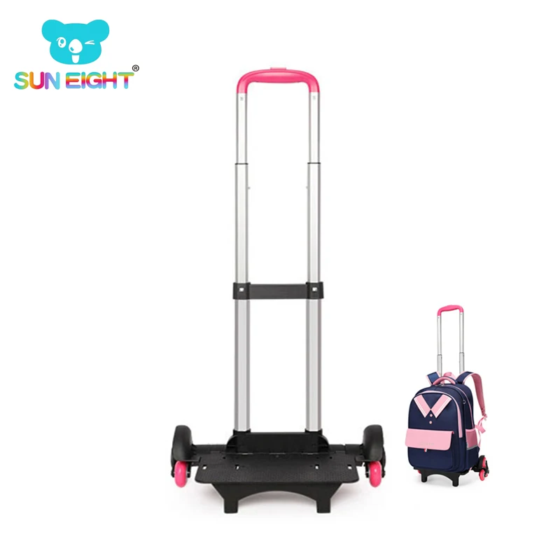 Carrito de mochila – Carrito plegable de aleación de aluminio con ruedas  para mochila (rosa, 2 ruedas)