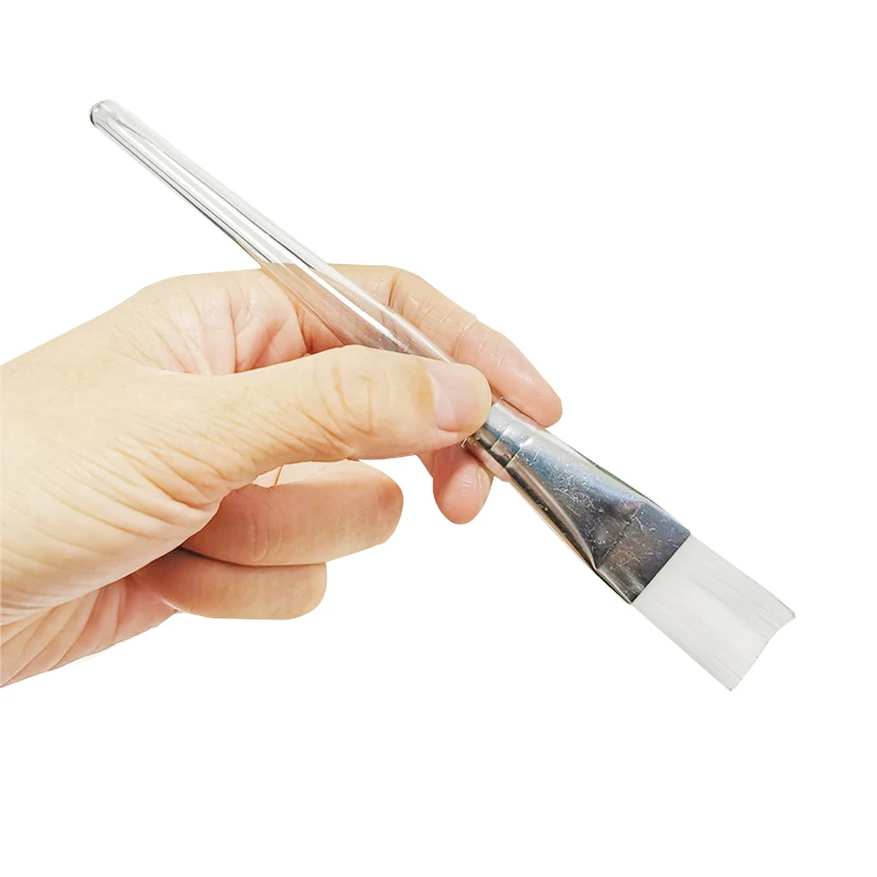 

5 pcs Watercolor Gouache Paint Brushes Flat Pointed Tip Nylon Hair Painting Brush Transparent Plastic Handle Drawing Tools