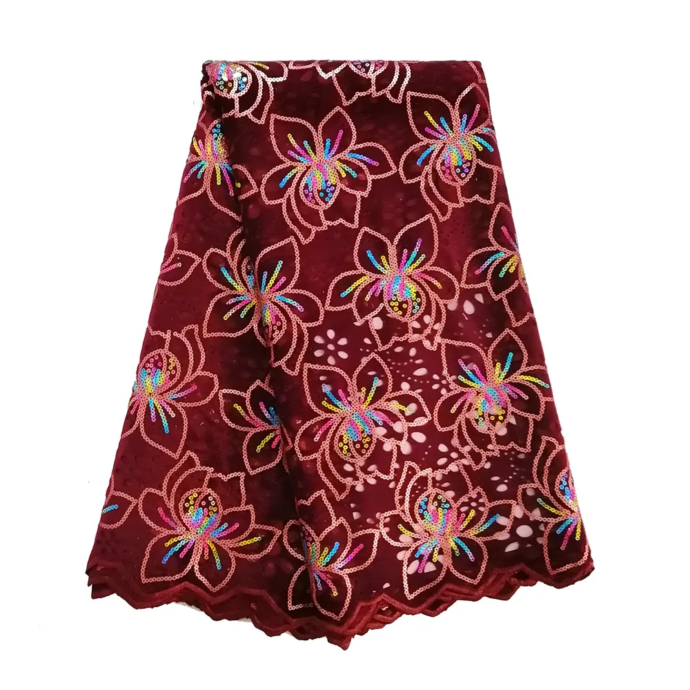Wine lace fabric-50777 (2)