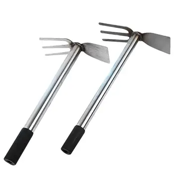 

2Pcs Hoes Galvanized Tube Creative Durable Practical Gardening Tool Garden Hoe Dual Hoe For Horticulture Outdoor