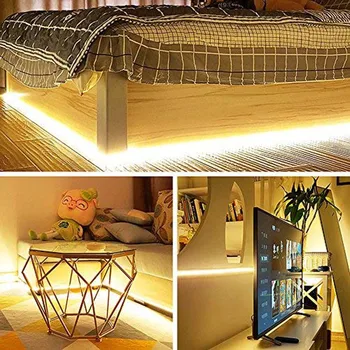 

LED Light Strip PIR Motion Sensor Activated Battery Low Energy Wardrobe Cabinet Lamp XH8Z