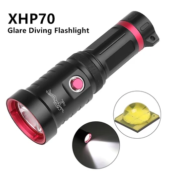 

XHP70 Strong Light Waterproof Flashlight Camping Riding Flashlight Fixed Focus Amphibious Flashlight Diving Strong Light