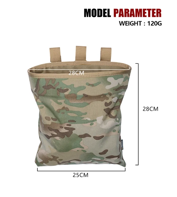 Borsa Tattica Di Recupero IDOGEAR - Con Aggancio MOLLE, Per Riviste E Equipaggiamento - Multi-Camo Black - Foto 10