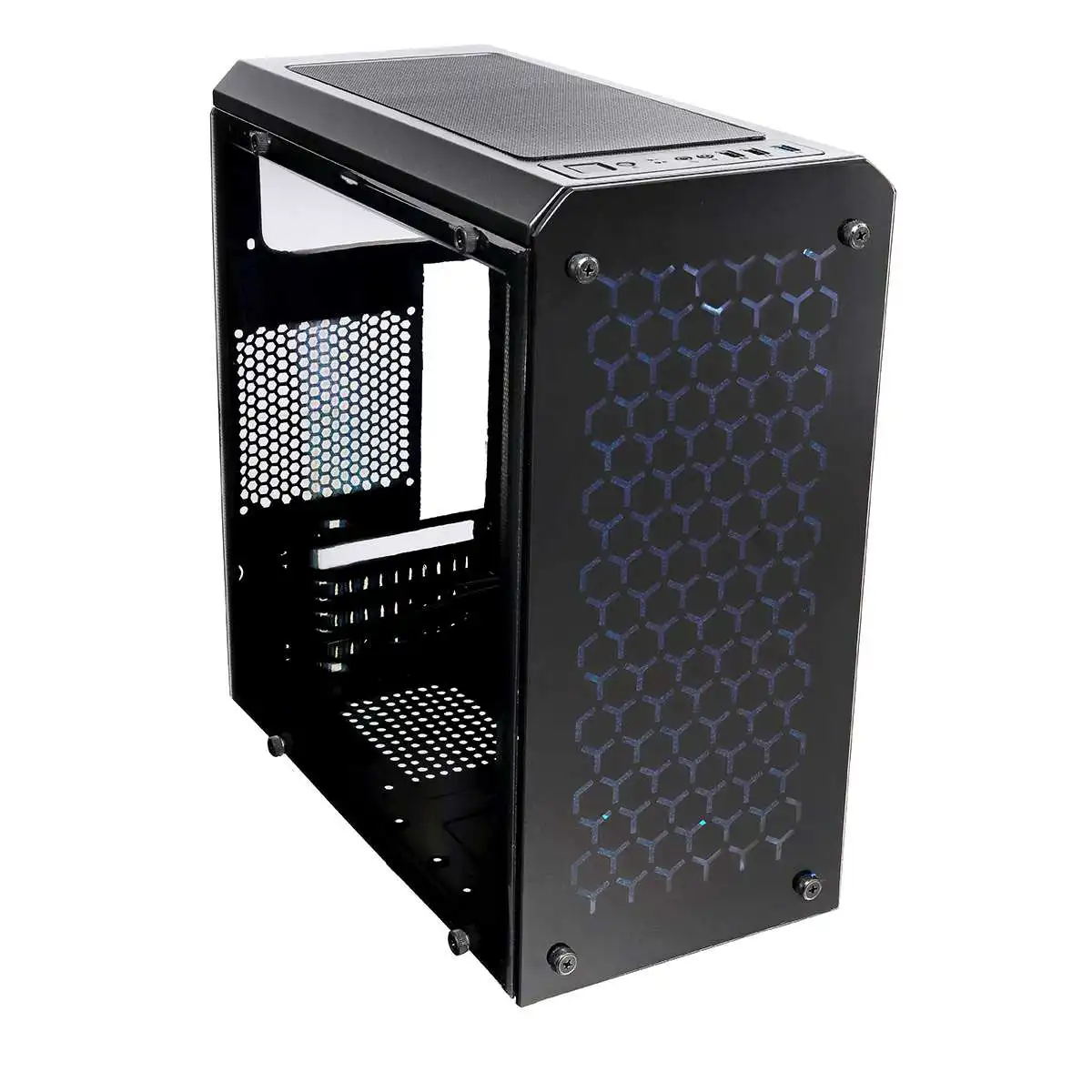 Мини ATX игровой компьютер ПК корпуса башни стеклянная панель настольный компьютер Mainframe полноразмерный прозрачный корпус 386x180x386 мм