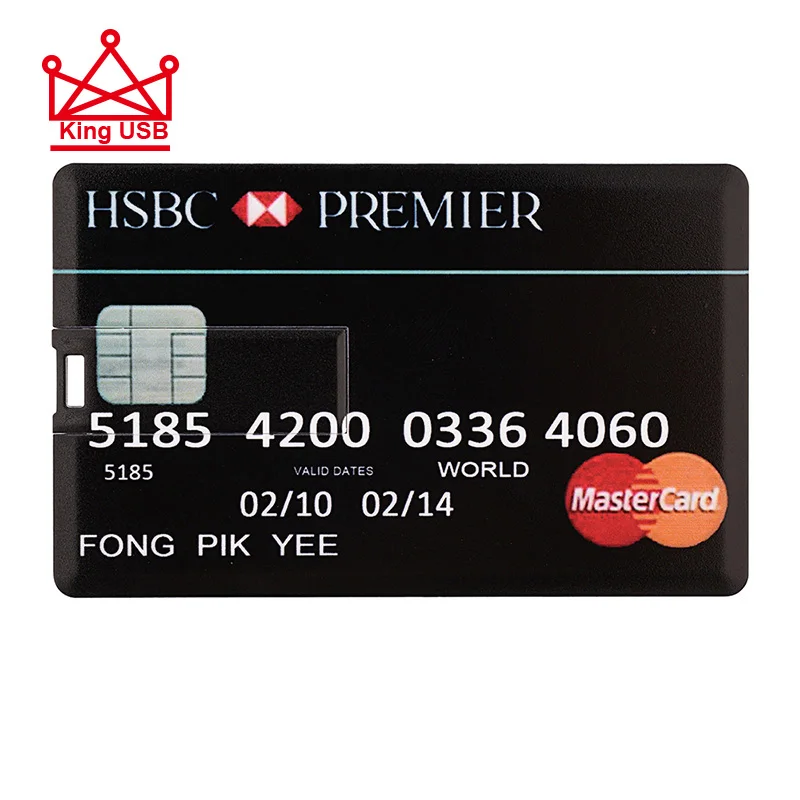 Bank Card Series USB Flash Drive 4GB 8GB 16GB 32GB 64GB 128GB Car Key Memory Stick