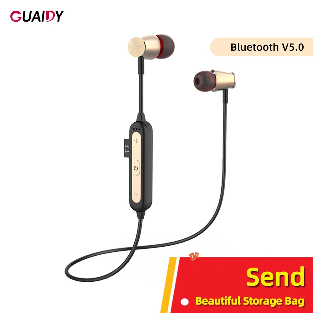 Sports Bluetooth Wireless Earphone V5 0 Hanging Neck Headsets Music Universal For Samsung iPhone Portable Colorful Stereo Mic
