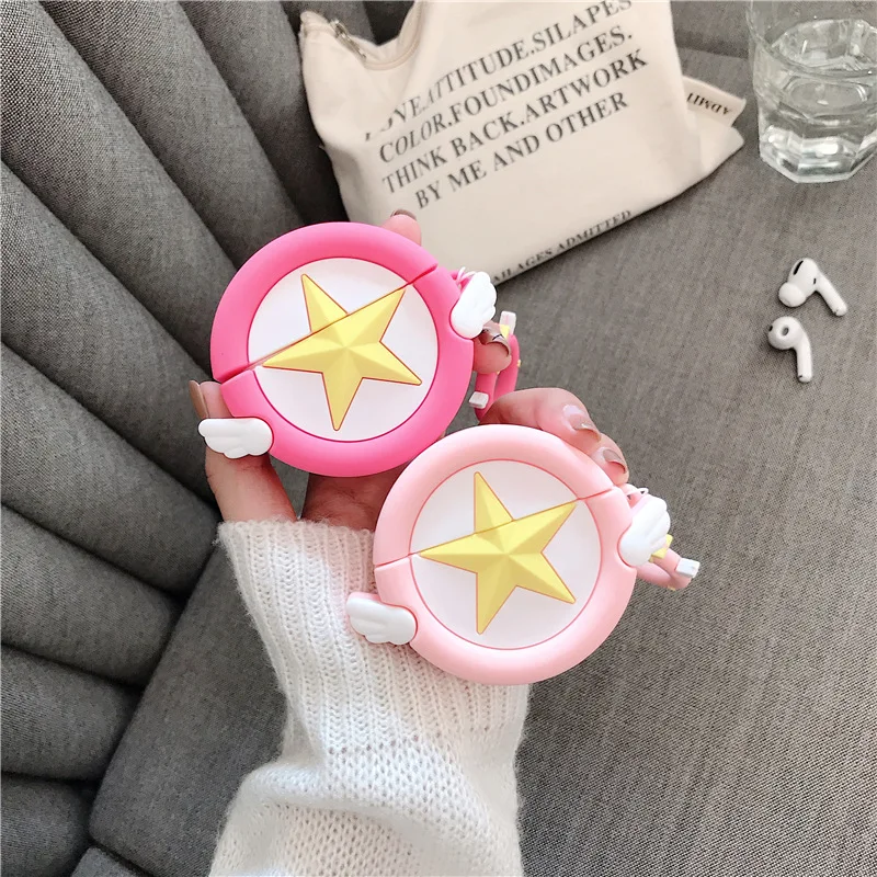 

For AirPods Pro Case 3D Angel Star Cartoon Soft Silicone Wireless Earphone Cases For Apple Airpod Pro 3 Case Cute Cover Funda