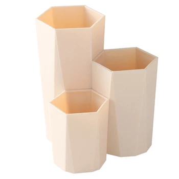 

3 Lattices Pencil Pen Holder Bathroom Jewelry Case Makeup Brush Storage Box Table Organizer Cosmetic Nail Polish Bedroom Tools