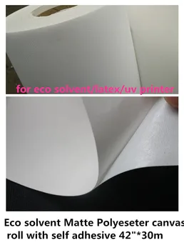 

42inch x 30m Waterproof Self Adhesive Canvas Fabric textile for Latex printer,240g printable