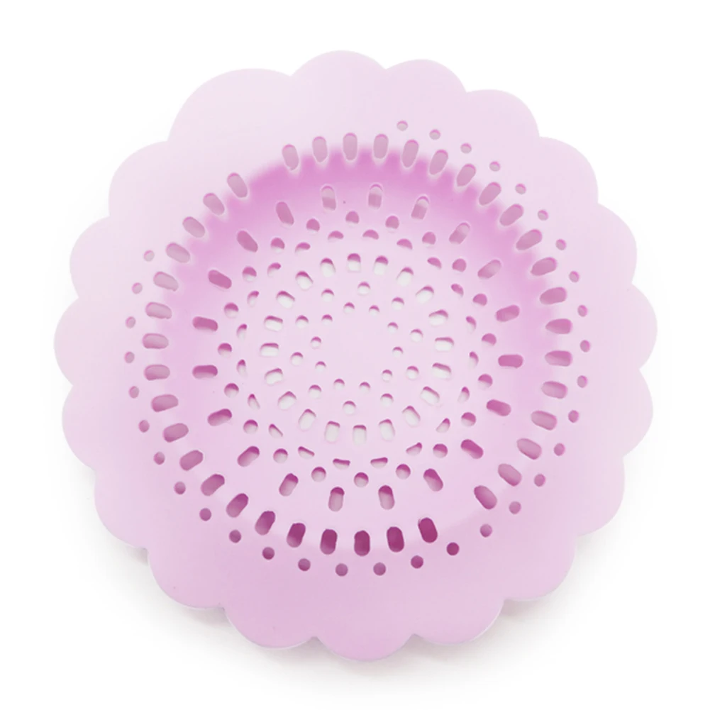 Wear Resistant Hair Catcher Bathroom Anti-blocking Effective Flower Shape Kitchen Sink Floor Drain Silicone Stopper Strainer
