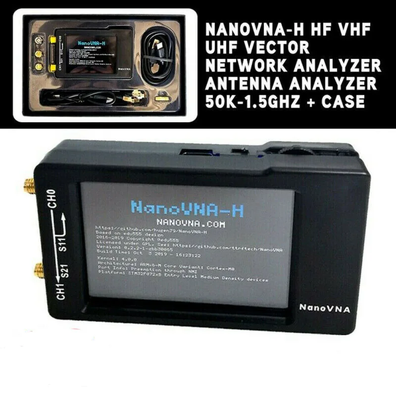 

Newest Nano VNA-H HF VHF UHF Vector Network Analyzer Antenna Analyzer 50K-1.5GHz & Case Analysis Instruments