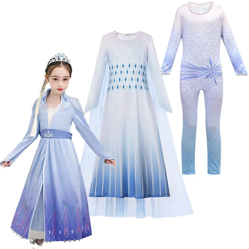 Vestido blanco de Elsa y Reina de las nieves para niños pequeños, traje de  princesa de Elsa y Anna, ropa de juego, 2 juegos de rol, Invierno -  AliExpress Madre y niños