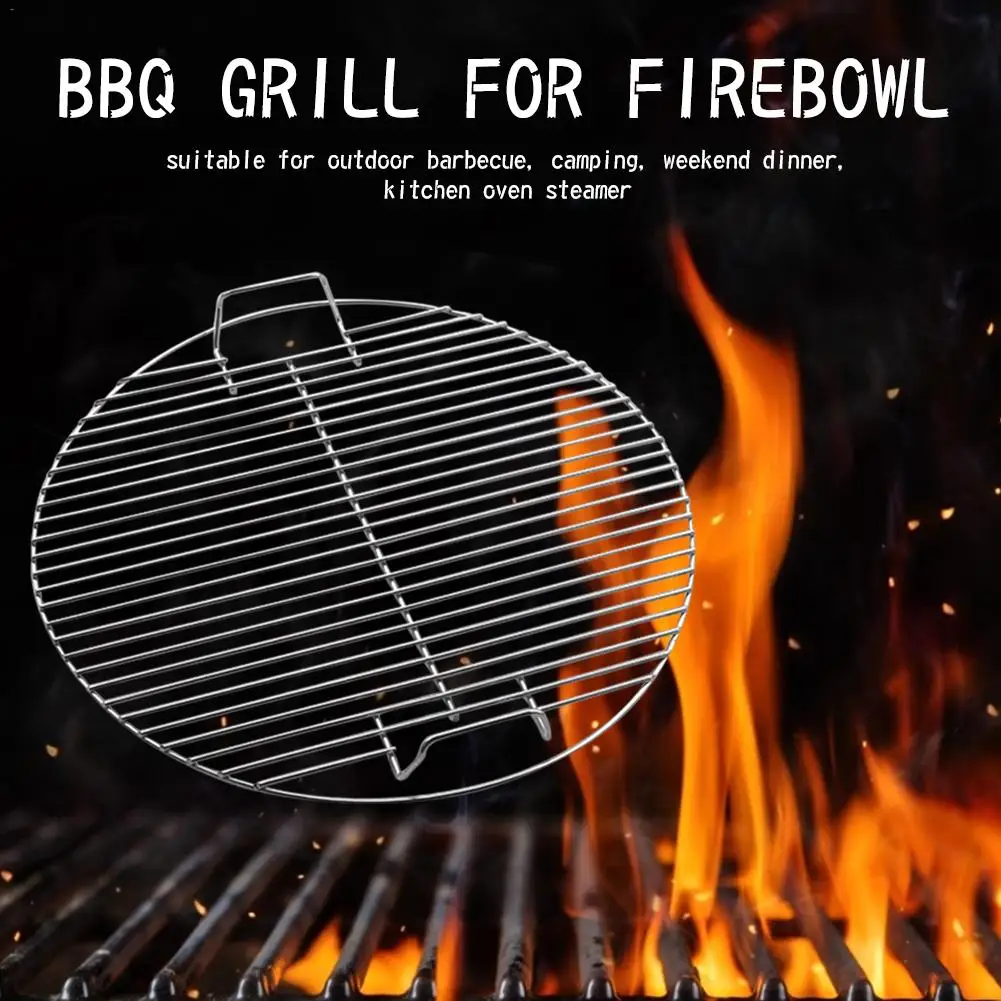 

Round Nonstick Heat Resistance Stainless Steel Barbecue Mesh Grill Grid Net Kitchen Cooking Outdoor Camping Tool