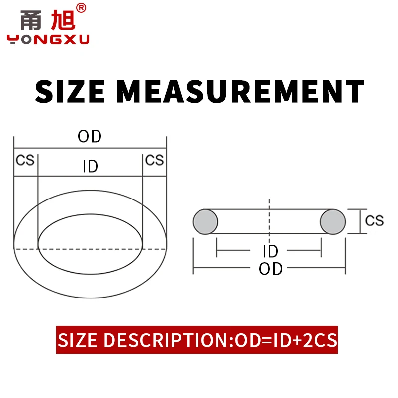Rubber O Rings FKM O Ring Seal Gasket Thickness CS1.9/2.4/3.1mm OD5-30mm FPM Oil Pressuer And Wear Resistant Automobile Fluororubber O-Ring