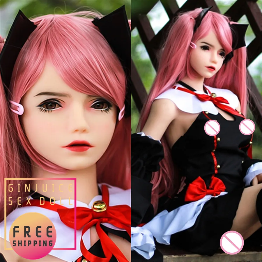 148 см (4.86ft) Krul Tepes японское аниме косплей секс кукла маленькая грудь красная голова