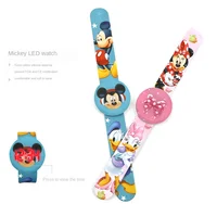 Disney Mickey silicone led children's cartoon clapping electronic watch cute children's Watch kids watches children girls gifts