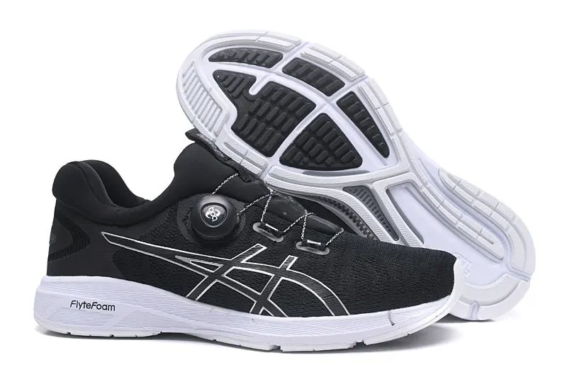 ASICS'S/уличная беговая Обувь г. Новая горячая распродажа ASICS гелевая Мужская обувь для бега черного и золотого цвета, T7D6N-0193 40-45 размер