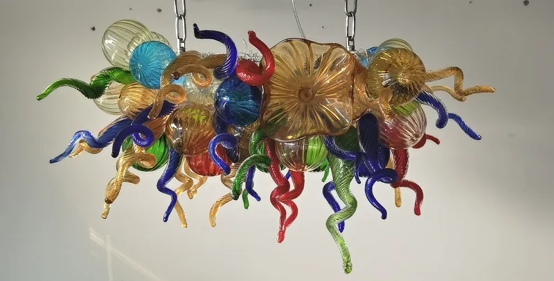 

Итальянская люстра из дутого стекла, уникальный дизайн, стиль Chihuly, ручная работа, люстры из дутого стекла