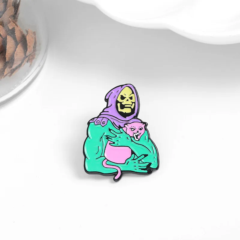 LAMEMDEE 1 шт. металлическая эмалированная брошь на Хэллоуин с привидением милый