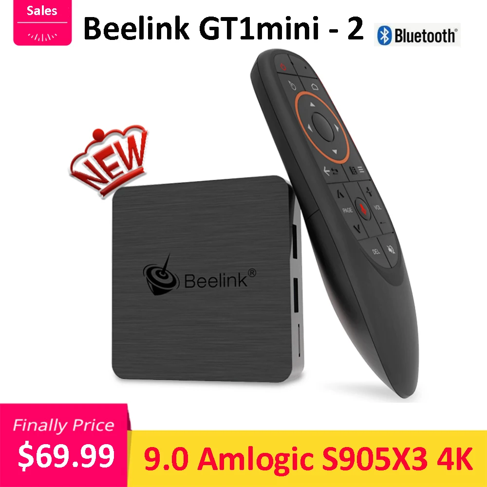 

Beelink GT1mini-2 Smart TV Box Support Netflix 4K IPTV Amlogic S905X3 Android 9.0 4GB 64GB Media Player Dual WiFi Voice Remote